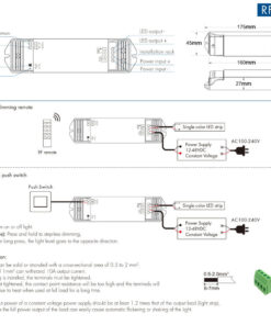 1Ch. LED PWM/Szalag Dimmer 12-48V/15A