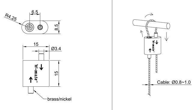 Rope Looping GRIPPER/Kötélhurkos rögzítő Ø1.2~1.5mm